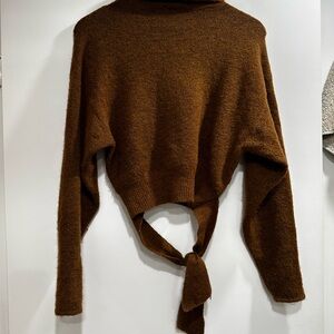 Aritzia Wilfred Lorin sweater in a brown alpaca-wool blend